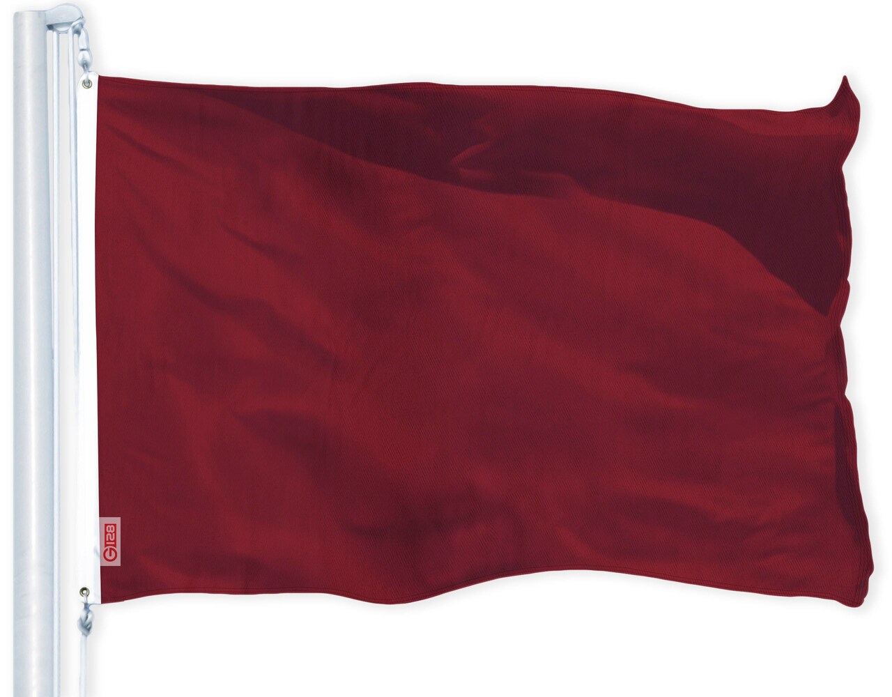 G128 Solid Burgundy Color Flag | 2x3 Ft | LiteWeave Pro Series Printed 150D Polyester | Indoor/Outdoor, Vibrant Colors, Brass Grommets, Thicker and More Durable Than 100D 75D Polyester